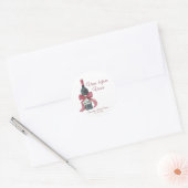Bruidsfeestje 'Vino voor geloften' Ronde Sticker (Envelop)