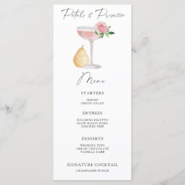Bruidsfeestmenu met bloemblaadjes en Prosecco Menu
