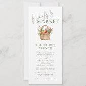 Bruidsfeestmenu Rechtstreeks van de Markt Kaart (Voorkant)