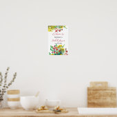 Bruidsfeestposter met wilde bloemen poster (Keuken)