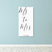 Bruidsfeestposter van juffrouw naar mevrouw canvas afdruk (Insitu (Houten vloer))