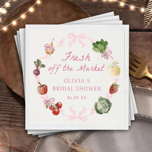 Bruidsfeestservetjes 'Fresh Off The Market' Servet