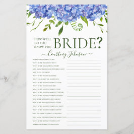 Bruidsfeestspel met Blauwe Hortensia's