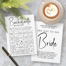 Bruidsfeestspellen Bachelorette Bingo Bruidkaart Kaart