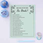 Bruidsfeestspellen Hoe Goed Ken Je De Bruid Flyer (Enkel)