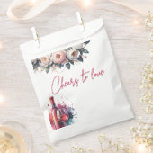 Bruidsfeestzakje met de tekst 'Proost op de Liefde Bedankzakje (Geknipt)