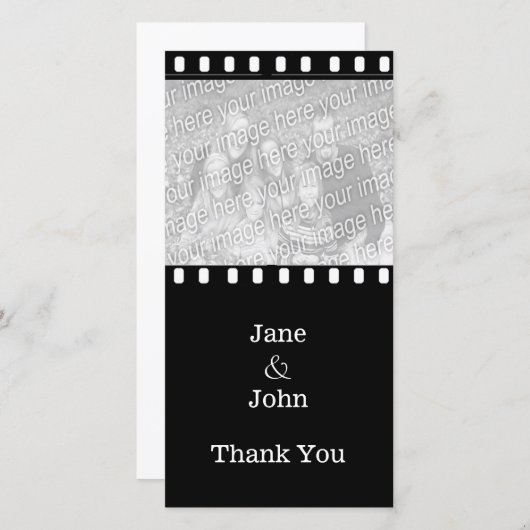 Bruidsfilm Trouw Thema Foto Dank U Bedankkaart (Voorkant / Achterkant)