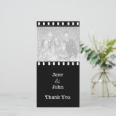 Bruidsfilm Trouw Thema Foto Dank U Bedankkaart (Staand voorkant)