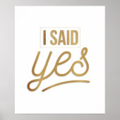 Bruidsgeschenk - Ik Heb Ja Gezegd Goud Folie (nama Poster (Voorkant)