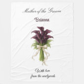 Bruidsgeschenk met Calla lelie voor de Moeder van Fleece Deken (Voorkant)