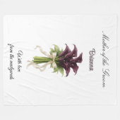 Bruidsgeschenk met Calla lelie voor de Moeder van Fleece Deken (Voorkant (Horizontaal))