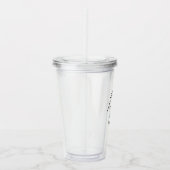 Bruidsgeschenk met monogram op rustieke tak acryl drinkbeker (Rechts)