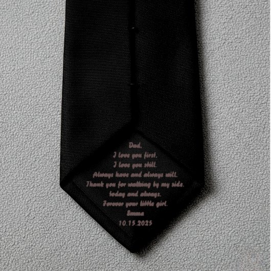 Bruidsgeschenk voor de Vader van de Bruid zwart Stropdas