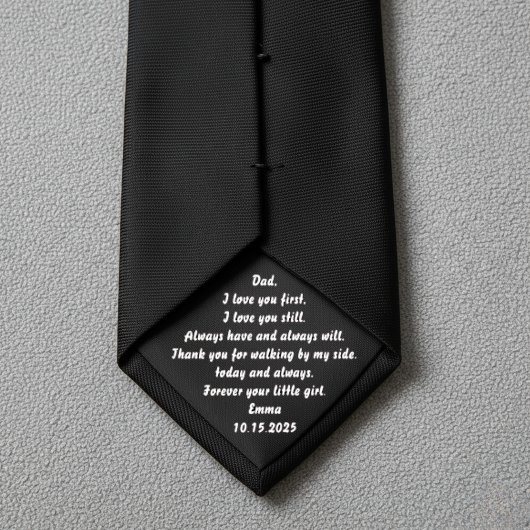 Bruidsgeschenk voor Vader van de Bruid zwart Stropdas