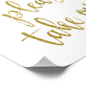 Bruidsgeschenken pak er een glitters 8x10 trouwbor poster (Hoek)