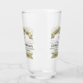 Bruidsgetuige van de bruidegom Vintage klassiek ee Glas (Links)