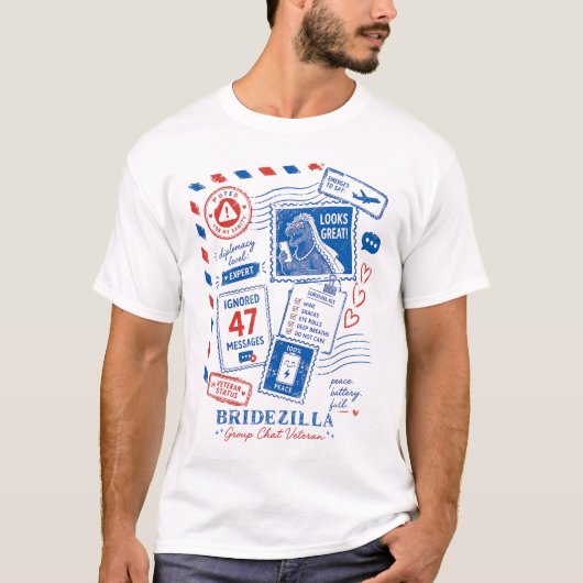 Bruidsgroep-chatveteraan T-shirt (Voorkant)