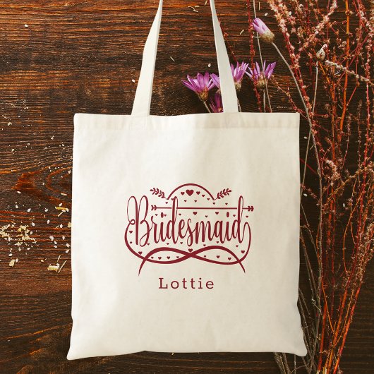 Bruidsgunst Bruidsmeisje Eenvoudige Elegante Bourg Tote Bag