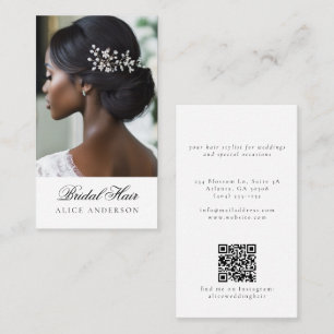 Bruidshaar Elegante Custom Photo Salon Wedding Visitekaartje