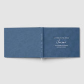 Bruidsherinneringsboek met letters in marineblauw gastenboek (Volledig)