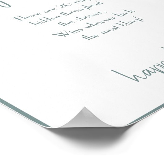 Bruidsjacht Bruidsborrel Spelbord Poster (Hoek)