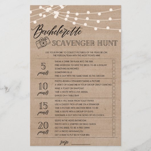 Bruidsjacht bruidsfeest spel Vliegen Flyer (Voorkant)