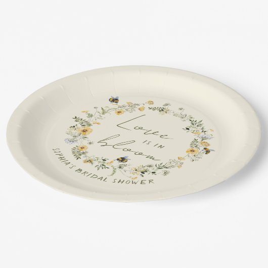 Bruidsjapon Wildflower Bee Papieren Borden Papieren Bordje (Gekanteld)