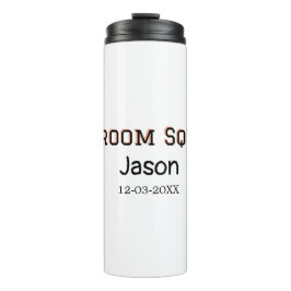 Bruidsjongens bruidsmeisje vrijgezellenfeest naam  thermosbeker