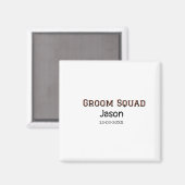 Bruidsjongens team bruidsjonker vrijgezellenfeest  magneet (Voorkant / Achterkant)