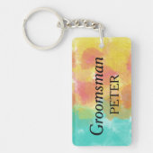 Bruidsjonker Artsy Aquarel Sleutelhanger (Voorkant)