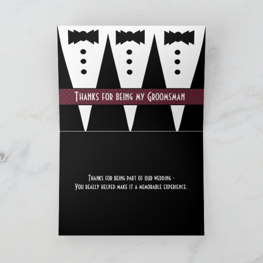 Bruidsjonker Bedankt Drie Smoking Overzichtelijk V (Binnen)