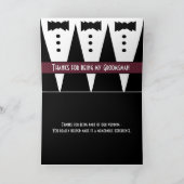 Bruidsjonker Bedankt - Drie Tuxedo's - Aanpasbaar (Binnen)