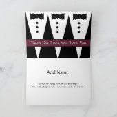 Bruidsjonker Bedankt - Drie Tuxedo's - Aanpasbaar (Binnen)