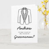 bruidsjonker beste man pak omhoog bruiloft vragen kaart (Gele Bloem)