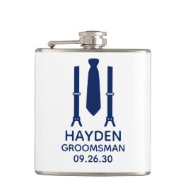 Bruidsjonker Blauwe Das Heupfles