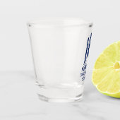 Bruidsjonker Blauwe Das Shot Glas (Links)