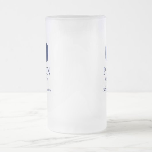 Bruidsjonker Blauwe Strik Matglas Bierpul (Center)