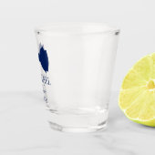 Bruidsjonker Blauwe Vlinderdas Shot Glas (Rechts)