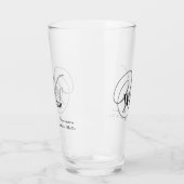 Bruidsjonker Cadeau Elegant Monogram Naam Datum Bi Glas (Links)