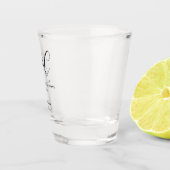 Bruidsjonker Cadeau Monogram Eerste Letters Trouwe Shot Glas (Rechts)
