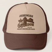 Bruidsjonker Cowboy Westerse Jonggezellenfeest Trucker Pet (Voorkant)