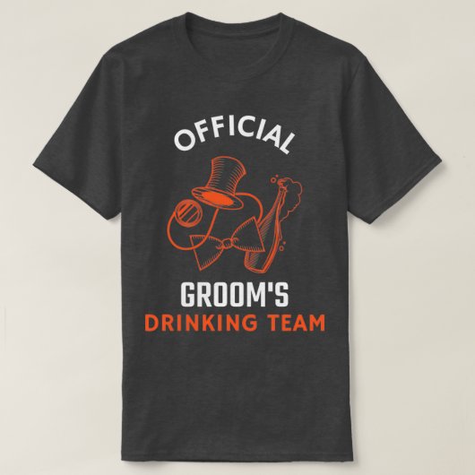 Bruidsjonker Drinkteam 2 T-shirt (Design voorkant)