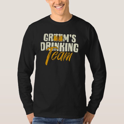 Bruidsjonker Drinkteam Stag Bachelorfeest Huwelijk T-shirt (Voorkant)