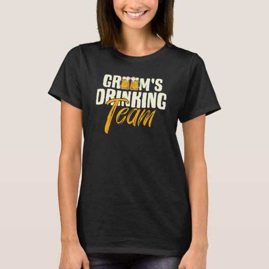 Bruidsjonker Drinkteam Stag Bachelorfeest Huwelijk T-shirt (Voorkant)