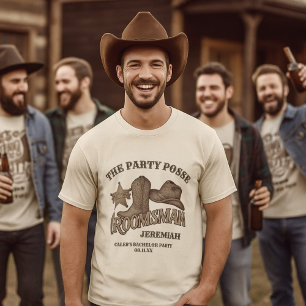 Bruidsjonker Feest Kliek Cowboy Bachelorfeest T-shirt