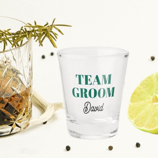 Bruidsjonker Feest Team Groen Shot Glas