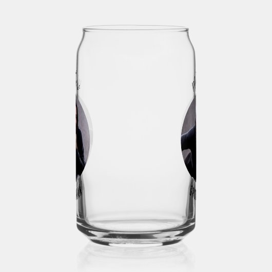 Bruidsjonker foto vrijgezellenfeest blikvorm glas (Links)