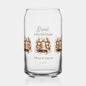 Bruidsjonker frisdrankglas blikvorm glas (Voorkant)