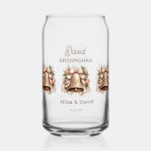 Bruidsjonker frisdrankglas blikvorm glas (Achterkant)