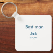 bruidsjonker getuige naam tekst vrijgezellenfeest sleutelhanger (Voorkant)